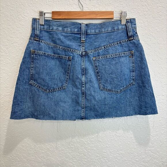Madewell Rigid Denim A-Line Mini Skirt Size 29 - Picture 3 of 6